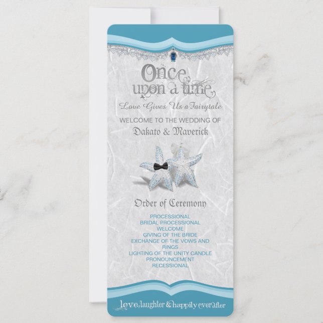 Once Upon A Time IWedding Program Invitation (Front)