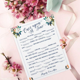 Once Upon A Time Love Story Bridal Libs Game Flyer