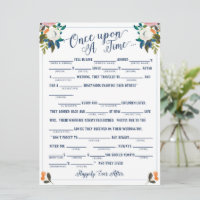 Once Upon A Time Love Story Bridal Libs Game