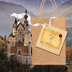 Once Upon A Time Mediaeval Aged Scroll Wax Seal Favour Tags