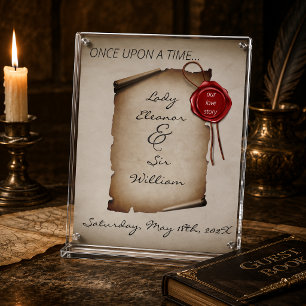 Once Upon A Time Mediaeval Moody Scroll Wax Seal Acrylic Sign