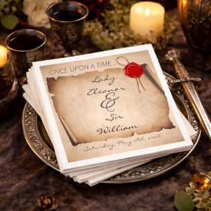 Once Upon A Time Mediaeval Moody Scroll Wax Seal Napkin