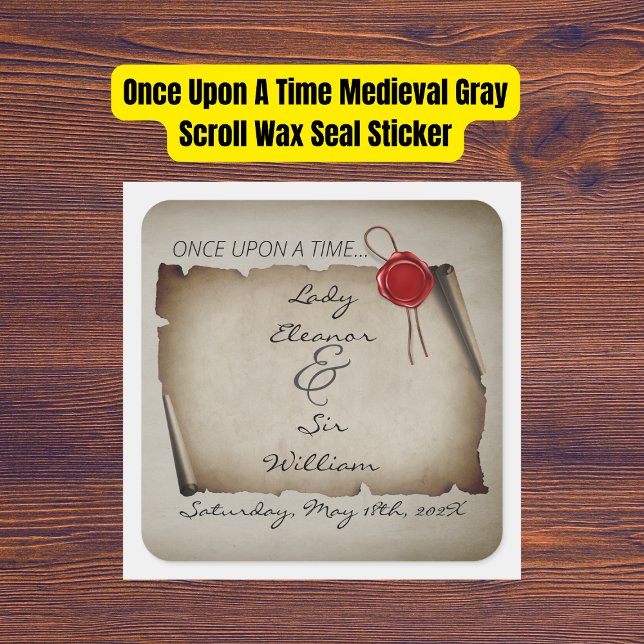 Once Upon A Time Medieval Gray Scroll Wax Seal (Creator Uploaded)