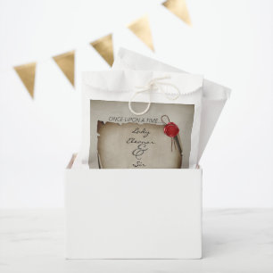 Once Upon A Time Medieval Gray Scroll Wax Seal Favour Bags