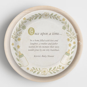 Once Upon a Time New Chapter Baby Shower Paper Plate