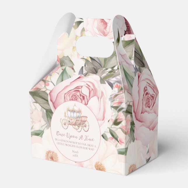 Once Upon a Time Pink Princess Baby Shower Favour Box (Front Side)