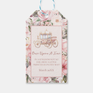 Once Upon a Time Pink Princess Baby Shower Gift Tags