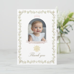 Once Upon a Time Pink Princess photo Thank You Card