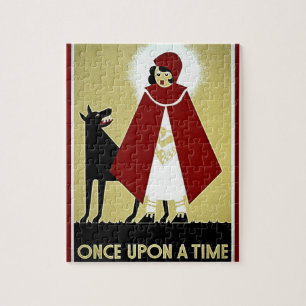 Once Upon a Time Poster, Red Riding Hood and Wolf Jigsaw Puzzle
