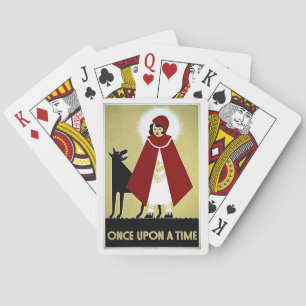 Once Upon a Time Poster, Red Riding Hood and Wolf Playing Cards