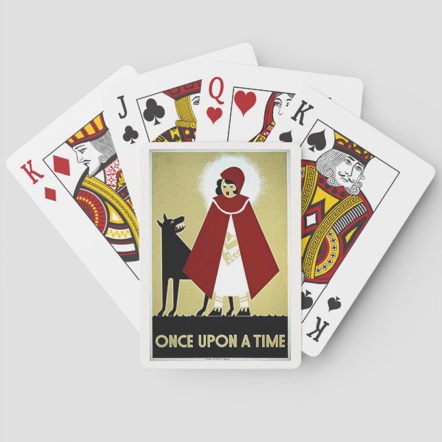 Once Upon a Time Poster, Red Riding Hood and Wolf Playing Cards (Back)