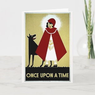 Once Upon a Time Poster, Red Riding Hood and Wolf Thank You Card