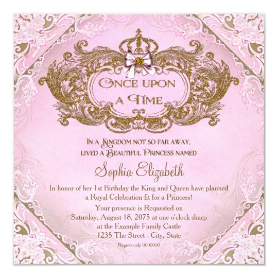 pink invitation card