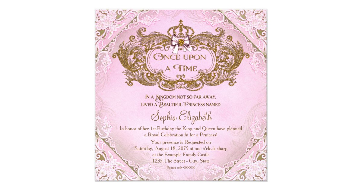 princess birthday invitation