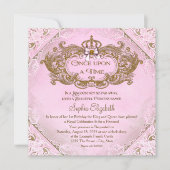 Once Upon a Time Princess 1st Birthday Invitation (Front)