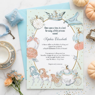 Once Upon a Time Princess 1st Birthday Invitation