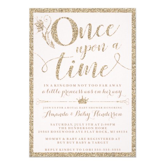 Once Upon A Time Princess Baby Shower Invitation | Zazzle ...