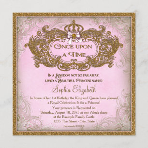 Once Upon a Time Princess Birthday Invitation