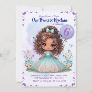 Once Upon a Time Princess Birthday Invitation