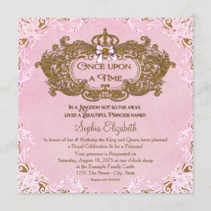 Once Upon a Time Princess Birthday Invitation