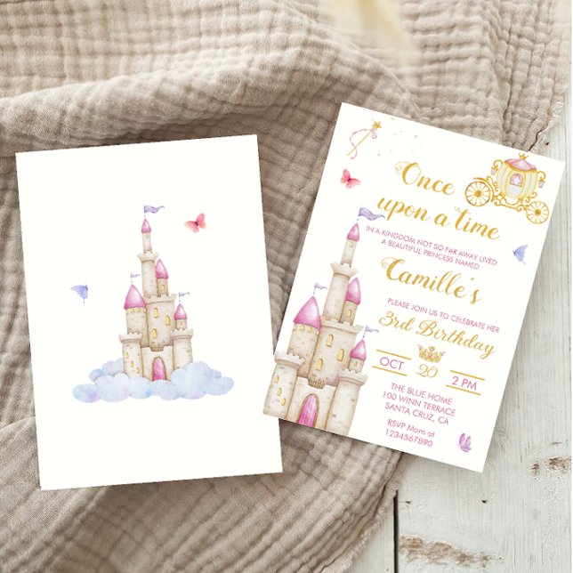 Once Upon a Time princess birthday Invitation (Creator Uploaded)