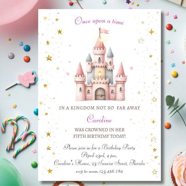 Once upon a time, Princess Birthday Invitation (Creator Uploaded)