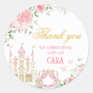Once Upon a Time Princess Birthday Party Classic Round Sticker