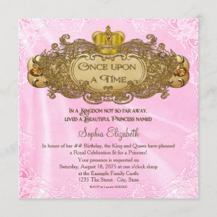 Once Upon a Time Princess Birthday Party Invitation