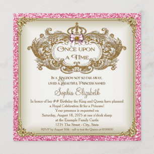 Once Upon a Time Princess Birthday Party Invitation