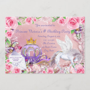 Once Upon a Time Princess Birthday Party Invitation