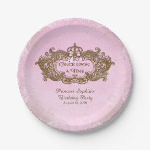 Once Upon a Time Princess Birthday Party Paper Plate