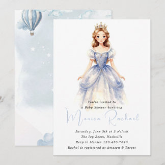 Once Upon A Time Princess Carriage Baby Shower Inv Invitation