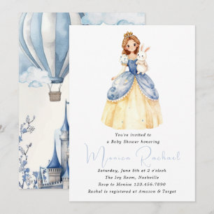 Once Upon A Time Princess Carriage Baby Shower Inv Invitation