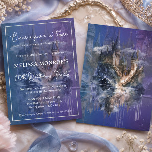 Once upon a time Princess Castle Birthday Invitation