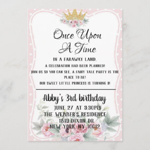 Once Upon a Time Princess Invitation