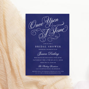 Once Upon A Time Shower Invitations Royal Blue