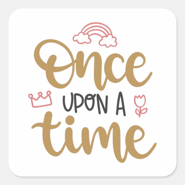 Once upon a time square sticker (Front)
