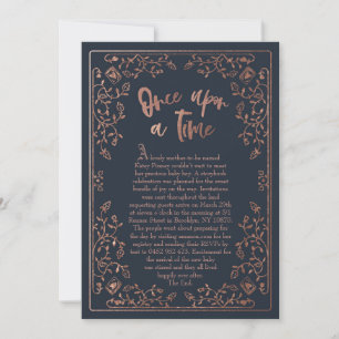 Once Upon A Time Storybook Baby Shower Invitation