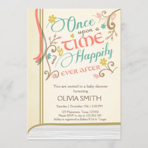 Once Upon a Time Storybook Baby shower invitation