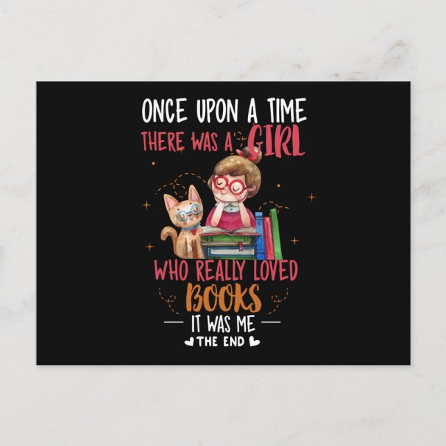 Once Upon A Time There Was A Girl Who Really Books Holiday Postcard (Front)