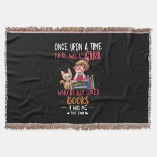 Once Upon A Time There Was A Girl Who Really Books Throw Blanket