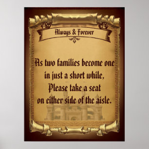 Once Upon a Time Wedding Aisle Poster