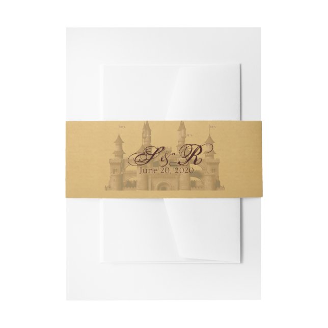 Once Upon a Time Wedding Belly Band Invitation Belly Band (Front Example)