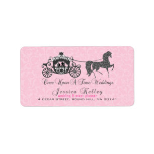 Once Upon A Time Wedding Horse & Carriage Label