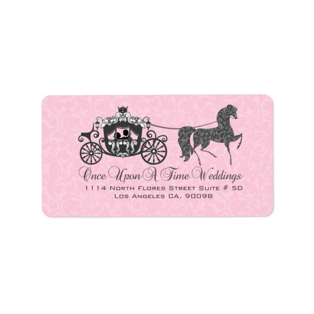Once Upon A Time Wedding Horse & Carriage Label (Front)