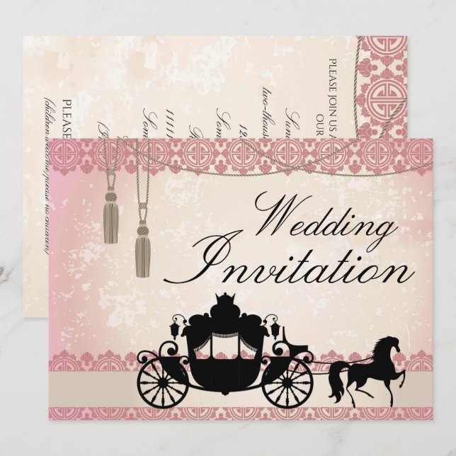 Once Upon a Time Wedding Invitation (Front/Back)