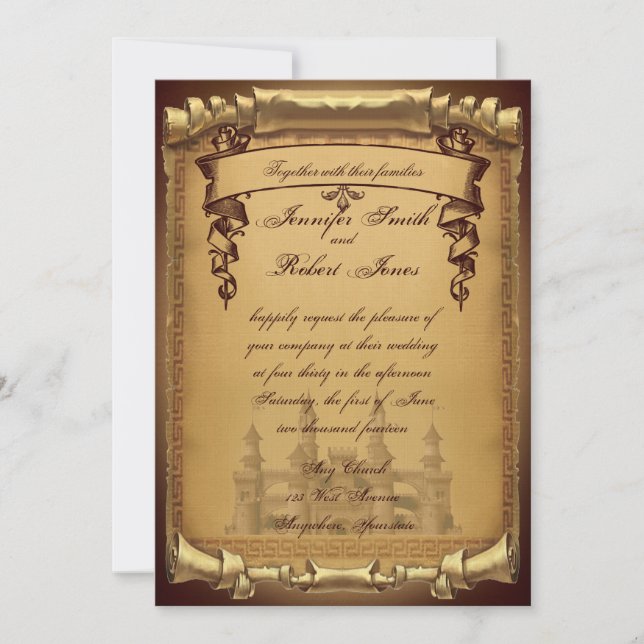 Once Upon a Time Wedding Invitation (Front)