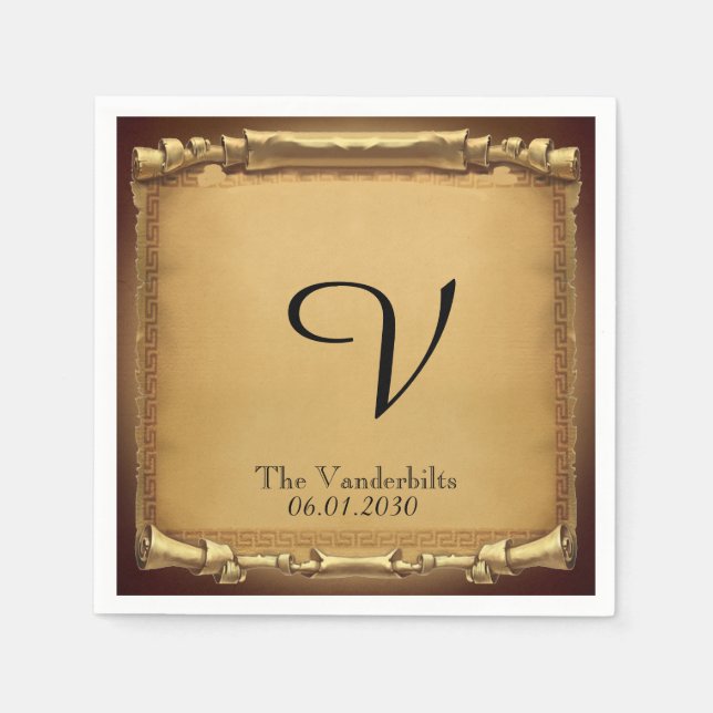 Once Upon a Time Wedding Napkin (Front)