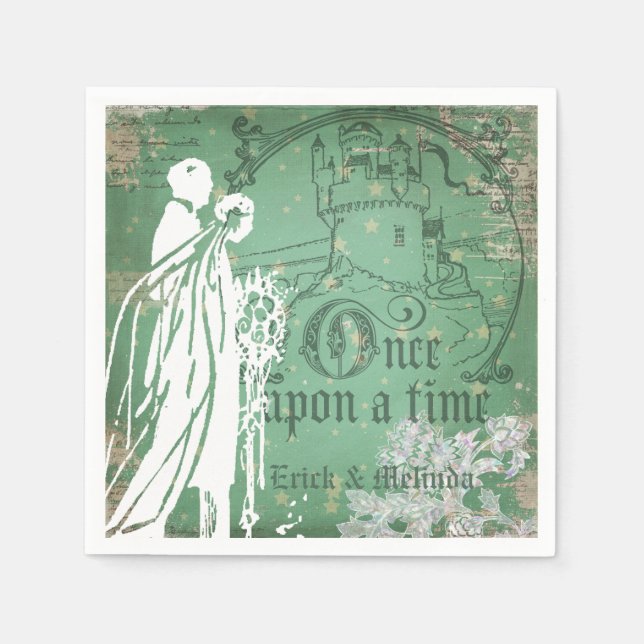 Once Upon a Time Wedding Paper Napkins (Front)