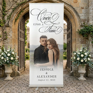Once Upon a Time Wedding Photo Welcome Retractable Banner